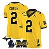 Michigan Wolverines Blake Corum Jersey Special #2 College Football 2023 Stitched Maize