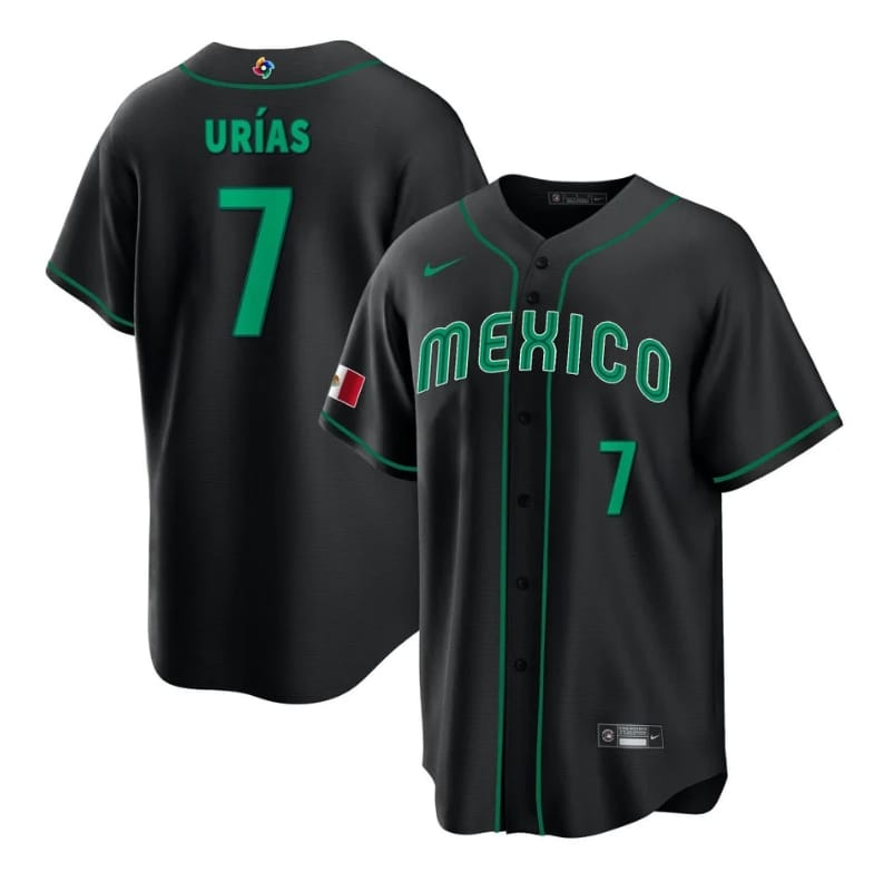 Mexico Baseball Julio Urías Jersey #7 World Cool Base 2023 Stitched Black
