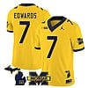 Michigan Wolverines Donovan Edwards Jersey #7 Special College Football 2023 Stitched Maize