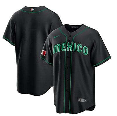 Mexico Baseball Jersey 2023 Team World Cool Base Stitched Black