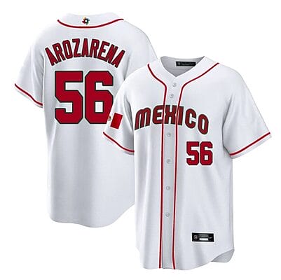 Mexico Baseball Arozarena Jersey #56 World Cool Base 2023 Stitched White