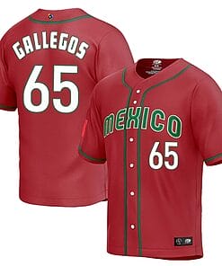 Mexico Baseball Gallegos Jersey #65 World Cool Base 2023 Stitched Classic