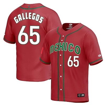 Mexico Baseball Gallegos Jersey #65 World Cool Base 2023 Stitched Classic