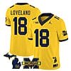 Michigan Wolverines Colston Loveland Jersey #18 Special College Football 2023 Stitched Maize