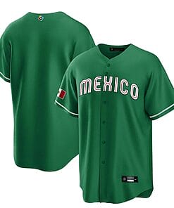 Mexico Baseball Jersey 2023 Team World Cool Base Stitched Green