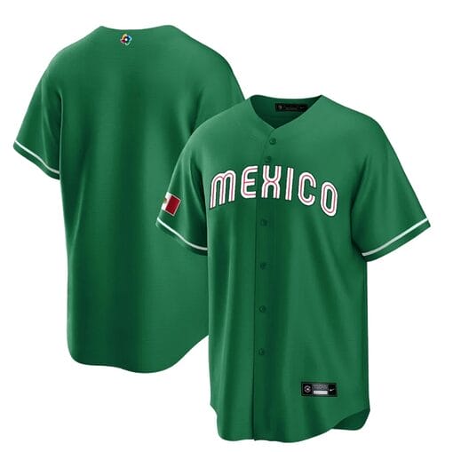 Mexico Baseball Jersey 2023 Team World Cool Base Stitched Green