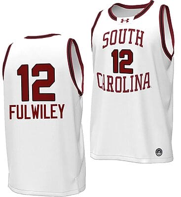 MiLaysia Fulwiley Jersey #12 South Carolina Gamecocks Basketball Throwback Replica White