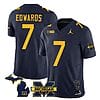 Michigan Wolverines Donovan Edwards Jersey #7 Special College Football 2023 Stitched Navy