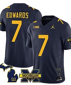 Michigan Wolverines Donovan Edwards Jersey #7 Special College Football 2023 Stitched Navy