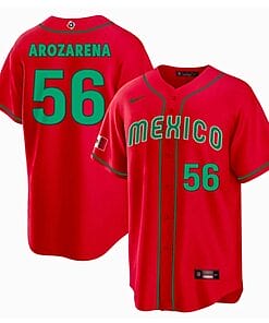 Mexico Baseball Arozarena Jersey #56 World Cool Base 2023 Stitched Red