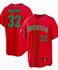 Mexico Baseball Joey Meneses Jersey #32 World Cool Base 2023 Stitched Red