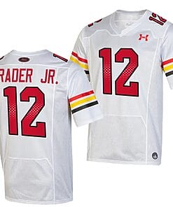 Maryland Terrapins Dante Trader Jr Jersey #12 College Football Game Throwback 2023 White