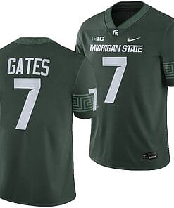 Michigan State Spartans Antonio Gates Jersey #7 College Football Game 2023 Green