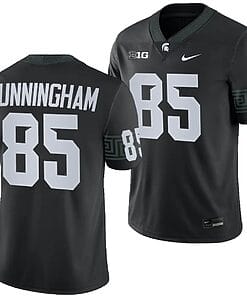 Michigan State Spartans BJ Cunningham Jersey #1 College Football Game 2023 Black