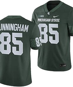 Michigan State Spartans BJ Cunningham Jersey #85 College Football Game 2023 Green