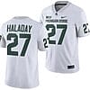 Michigan State Spartans Cal Haladay Jersey #27 College Football Game 2023 White