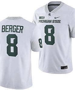 Michigan State Spartans Jalen Berger Jersey #8 College Football Game 2023 White