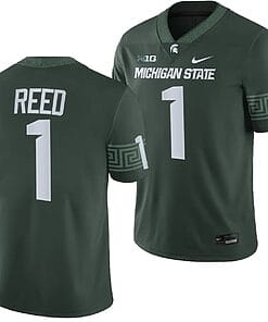 Michigan State Spartans Jayden Reed Jersey #1 College Football Game 2023 Green