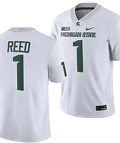 Michigan State Spartans Jayden Reed Jersey #1 College Football Game 2023 White