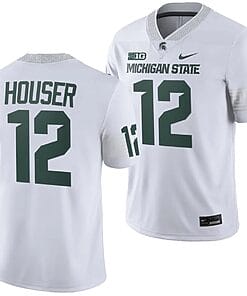Michigan State Spartans Katin Houser Jersey #12 College Football Game 2023 White