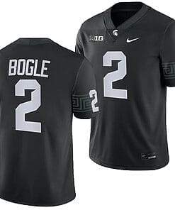 Michigan State Spartans Khris Bogle Jersey #2 College Football Game 2023 Black