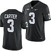 Michigan State Spartans Nathan Carter Jersey #3 College Football Game 2023 Black