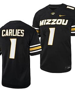 Missouri Tigers #1 Jaylon Carlies Jersey NCAA College Football 2023 Black