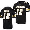 Missouri Tigers #12 Brady Cook Jersey NCAA College Football 2023 Black