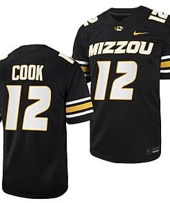 Missouri Tigers #12 Brady Cook Jersey NCAA College Football 2023 Black
