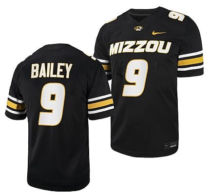 Missouri Tigers #9 Chad Bailey Jersey NCAA College Football 2023 Black