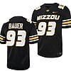 Missouri Tigers #93 Luke Bauer Jersey NCAA College Football 2023 Black