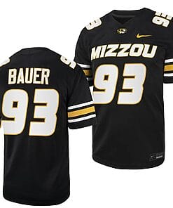 Missouri Tigers #93 Luke Bauer Jersey NCAA College Football 2023 Black