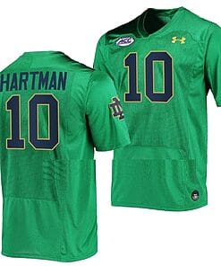 Notre Dame Fighting Irish #10 Sam Hartman Jersey College Football Replica Green