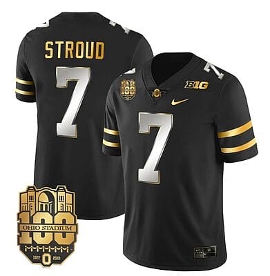 Ohio State Buckeyes CJ Stroud Jersey #7 College Football Stitched Black Limited