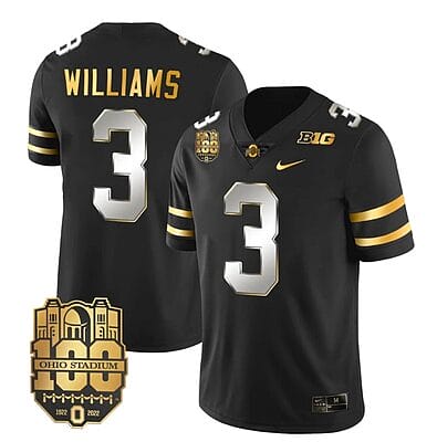 Ohio State Buckeyes Miyan Williams Jersey #3 College Football Stitched Black Limited