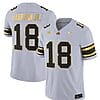 Ohio State Buckeyes Marvin Harrison Jr Jersey #18 College Football Stitched Gray Gold