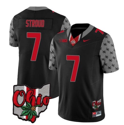 Ohio State Buckeyes CJ Stroud Jersey #7 College Football Stitched Alternate 2023 Black