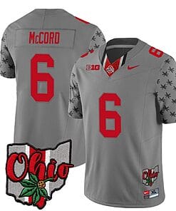 Ohio State Buckeyes Kyle Mccord Jersey #6 College Football Stitched Alternate 2023 Gray