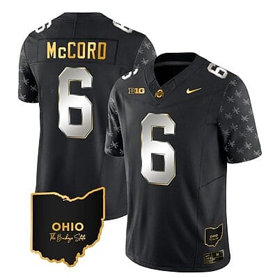 Ohio State Buckeyes Kyle Mccord Jersey #6 College Football Stitched Alternate Black Limited