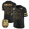 Ohio State Buckeyes TreVeyon Henderson Jersey #32 College Football Stitched Black Gold