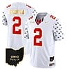 Ohio State Buckeyes Emeka Egbuka Jersey #2 College Football Stitched Alternate White Gold Trim