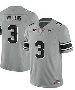 Ohio State Buckeyes Miyan Williams Jersey #3 College Football Stitched Black Gray