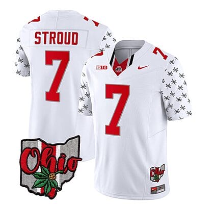 Ohio State Buckeyes CJ Stroud Jersey #7 College Football Stitched Alternate 2023 White Limited