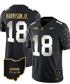 Ohio State Buckeyes Marvin Harrison Jr Jersey #18 College Football Stitched Alternate Black Limited