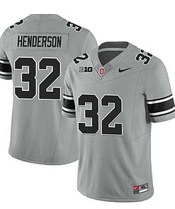 Ohio State Buckeyes Treveyon Henderson Jersey #32 College Football Stitched Black Gray