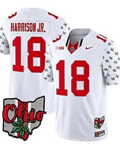 Ohio State Buckeyes Marvin Harrison Jr Jersey #18 College Football Stitched Alternate 2023 White Limited