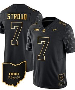 Ohio State Buckeyes CJ Stroud Jersey #7 College Football Stitched Alternate Black Gold
