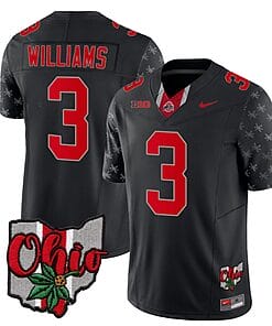 Ohio State Buckeyes Miyan Williams Jersey #3 College Football Stitched Alternate 2023 Black Limited