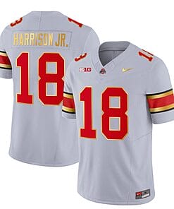 Ohio State Buckeyes Marvin Harrison Jr Jersey #18 College Football Stitched Gold Trim