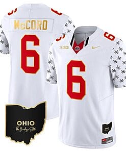 Ohio State Buckeyes Kyle Mccord Jersey #6 College Football Stitched Alternate White Gold Trim